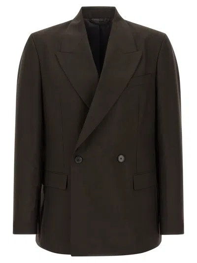 Mfpen Brown Virgin Wool Men's Blazer