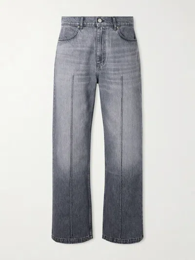 Mfpen Relaxed-fit Wide-leg Ceremony Jeans In Faded Black Wash In Blue
