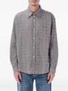 Mfpen Executive Shirt Grey Textured Check In Gray