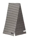Mfpen Checked Wool Scarf In Gray