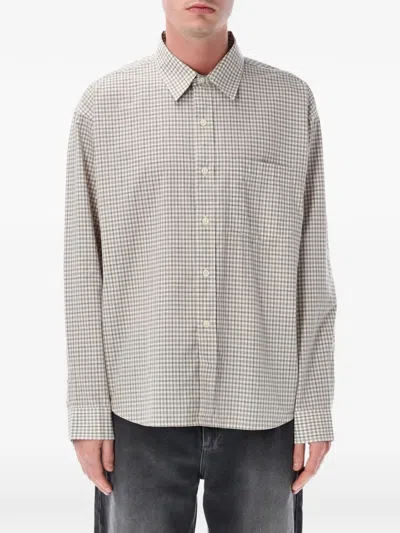 Mfpen Checkered Pocket Shirt In Neutral