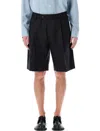 Mfpen Classic Shorts In Fine Black Stripe
