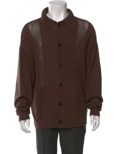 Pre-owned Mfpen Collar Long Sleeve Cardigan In Brown