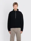 Mfpen Common Half Zip Sweater In Black