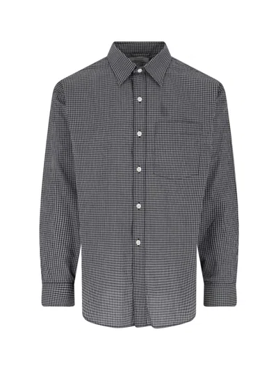 Mfpen Cotton Check Shirt For Men In Gray