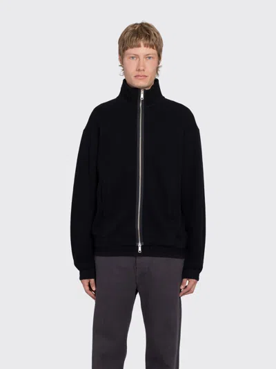 Mfpen Covet Ribbed Cotton-jersey Zip-up Sweatshirt In Black