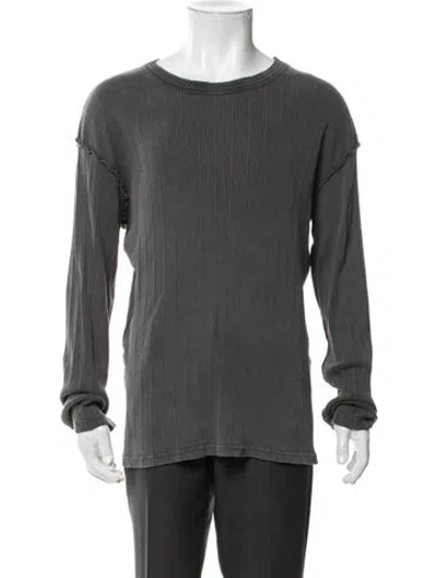 Pre-owned Mfpen Crew Neck Long Sleeve T-shirt In Grey