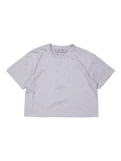 Mfpen Gray Destroyed T-shirt In Light Grey