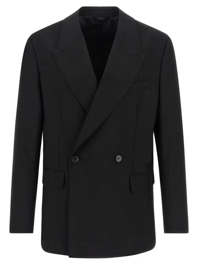 Mfpen Double-breasted Blazer In Black