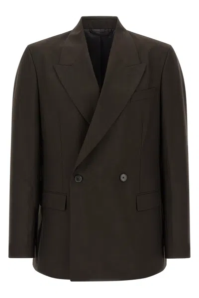 Mfpen Double-breasted Blazer In Braun