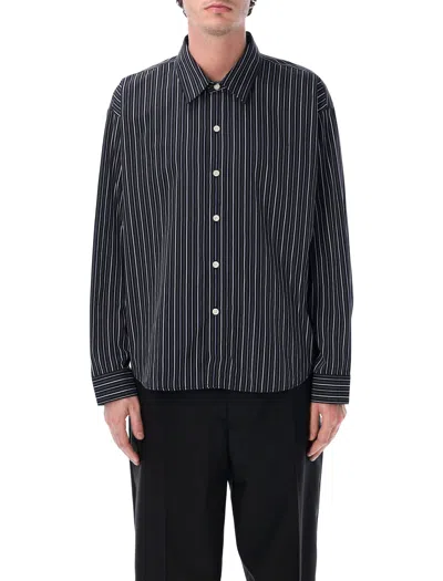 Mfpen Exact Boxy Stripe Shirt In Black