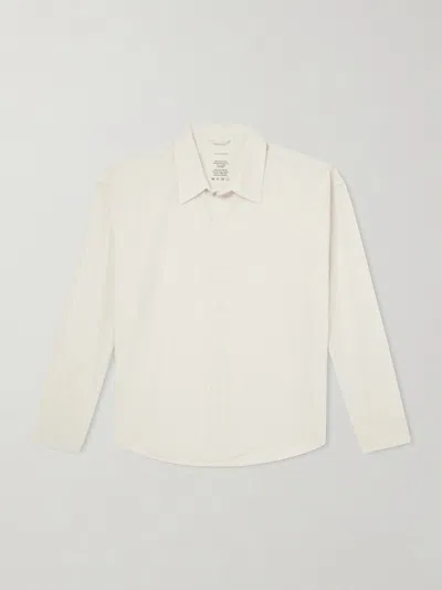 Mfpen Exact Striped Cotton Shirt In Neutral