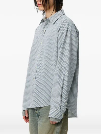 Mfpen Executive Check-pattern Shirt In Blue