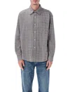 Mfpen Executive Shirt Grey Textured Check In Gray