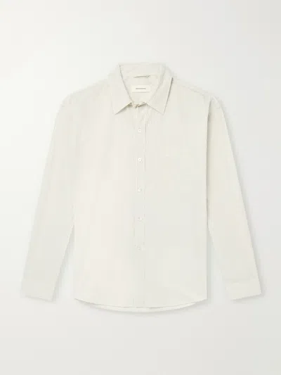 Mfpen Executive Striped Cotton-poplin Shirt In Metallic
