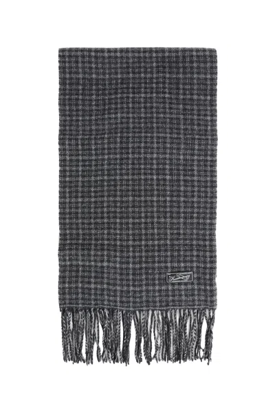 Mfpen Facade Fringe Scarf In Gray