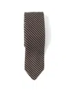 Mfpen Formal Striped-pattern Tie In Black