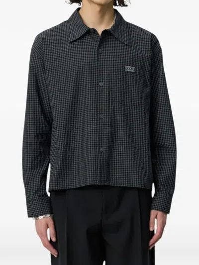 Mfpen Frame Check Shirt In Black