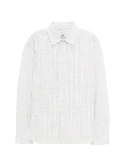 Mfpen Generous Check-pattern Shirt In White