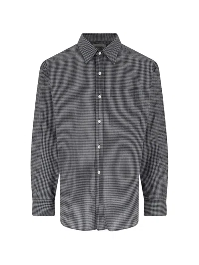 Mfpen Cotton Check Shirt For Men In Gray