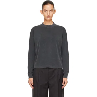 Mfpen Gray Browsing Long Sleeve T-shirt In Vintage Black