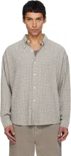 Mfpen Button Down Shirt Grey Generation Check In Gray