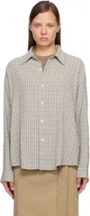Mfpen Gray Button Down Shirt In Gray