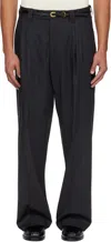 Mfpen Gray Classic Trousers In Blue
