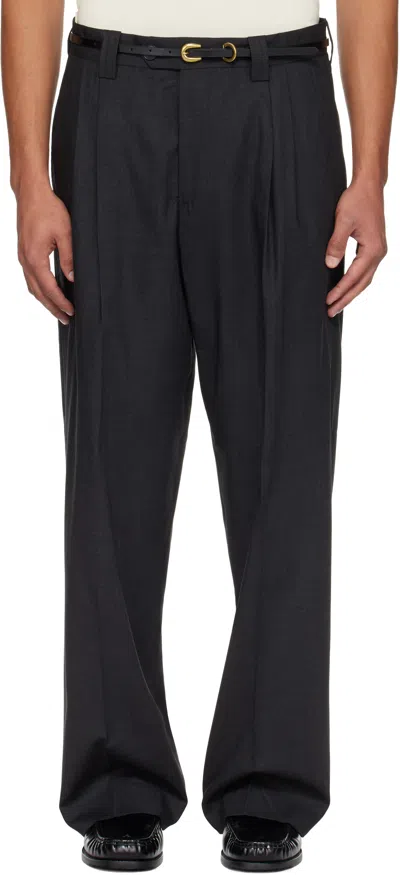 Mfpen Gray Classic Trousers In Blue
