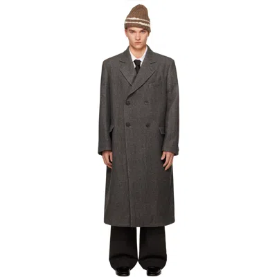 Mfpen Gray Conference Coat In Grey Herringbone Rec