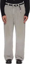 Mfpen Gray Cord Trousers In Gray