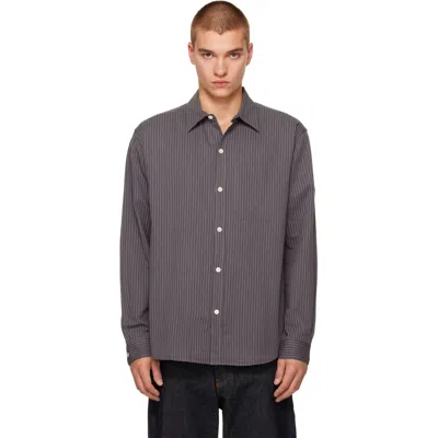 Mfpen Gray Distant Shirt In Blush Stripe