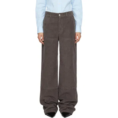 Mfpen Gray Double Knee Trousers In Dusty Gull Multi