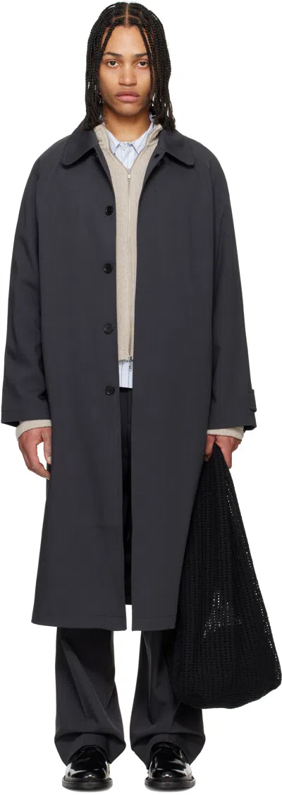 Mfpen Gray Installation Coat In Dark Grey Wool