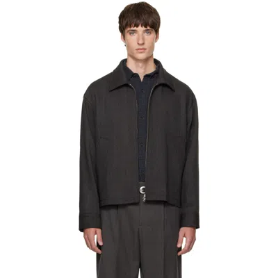 Mfpen Gray Mail Jacket In Brown Melange Stripe