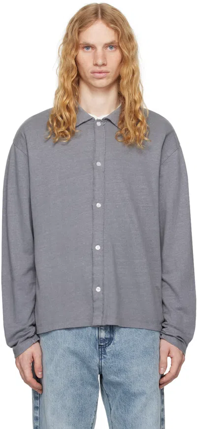 Mfpen Gray Raise Shirt In Lead