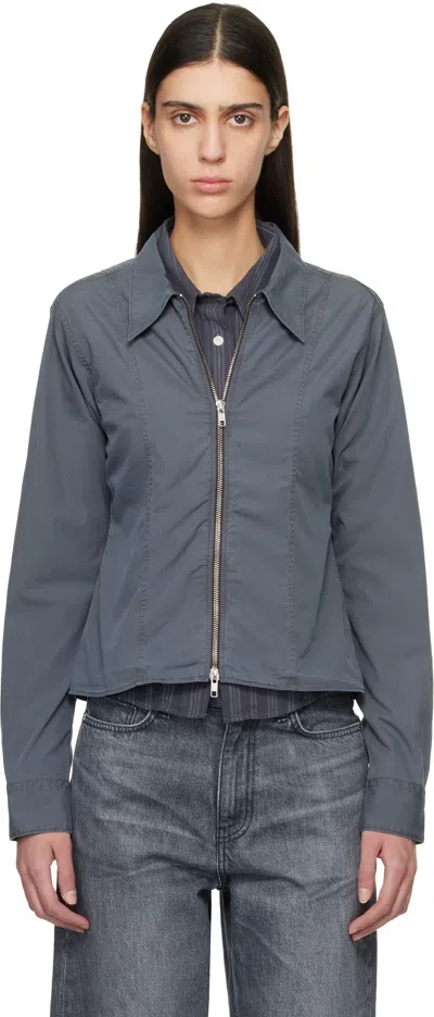 Mfpen Gray Readers Zip Shirt