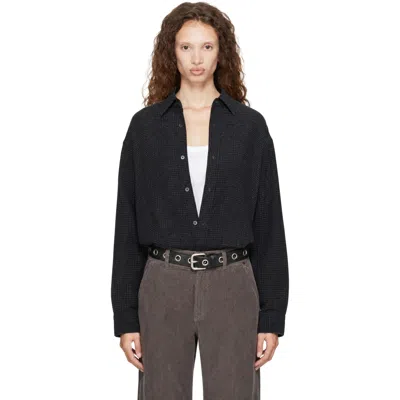 Mfpen Gray Vacation Shirt In Midnight Check