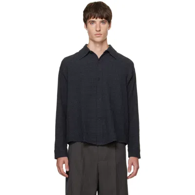 Mfpen Gray Vacation Shirt In Midnight Check