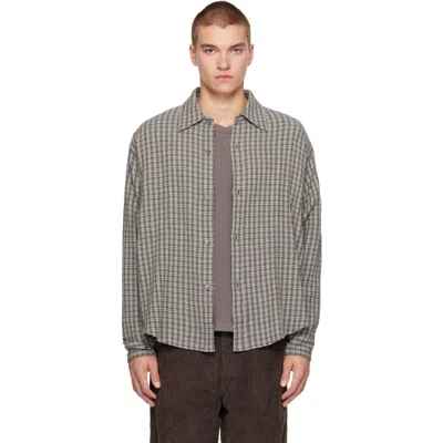 Mfpen Gray Vacation Shirt In Shuffle Check