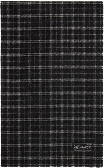 Mfpen Gray Wool Scarf In Black