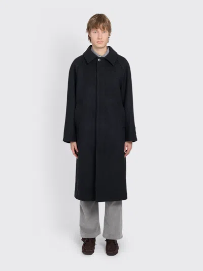 Mfpen Installation Coat Dark Grey Recycled Wool In Black