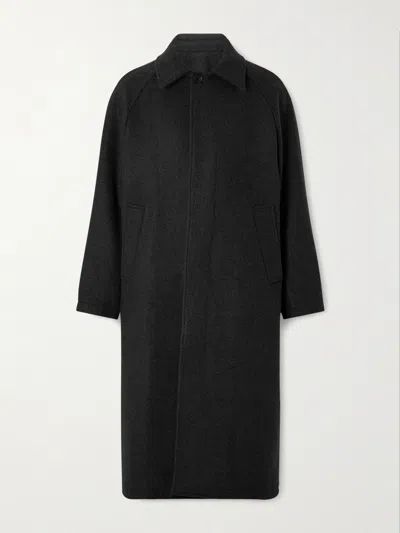 Mfpen Installation Coat Dark Grey Recycled Wool In Black