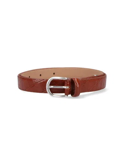 Mfpen Leather Belt "occasion" In Brown