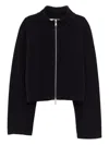 Mfpen Leisure Zip-up Cropped Jacket In Black