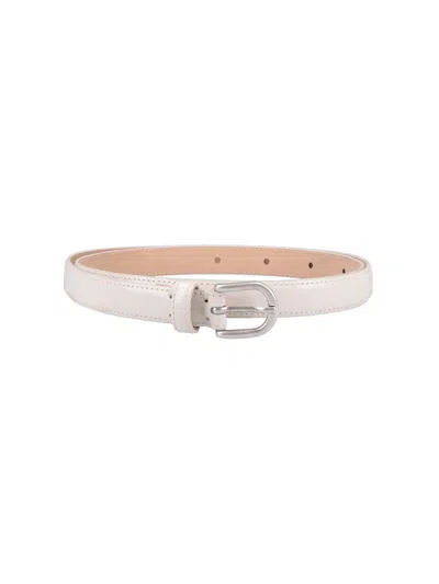 Mfpen Lightweight Cow Leather Belt In White