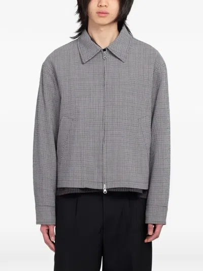 Mfpen Mail Houndstooth-pattern Jacket In Black