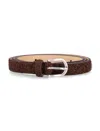 Mfpen Brown Textured Leather Belt In Brown