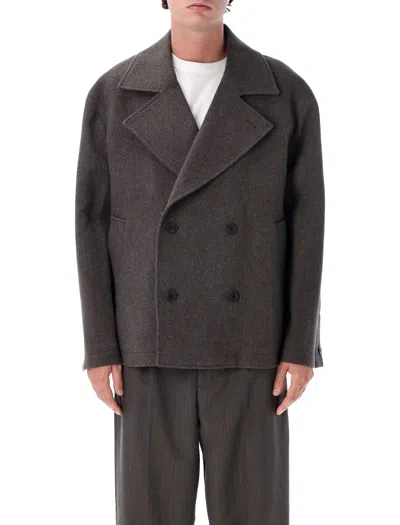 Mfpen Sentence Recycled Wool Peacoat In Brown