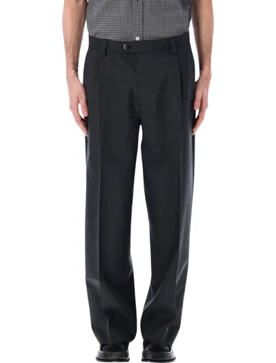 Mfpen Service Wide Straight Tropical Wool Trousers In Multi
